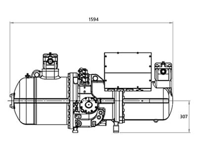 Palladio KSR-480F Screw Compressor – Dimensions