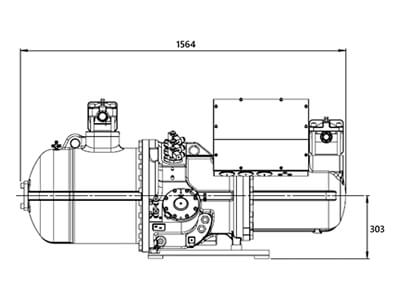 Palladio KSR-480S Screw Compressor – Dimensions