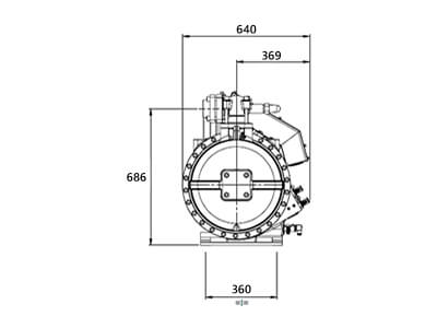 Palladio KSR-480S Screw Compressor – Dimensions