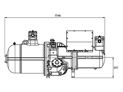 Palladio KSR-720F Screw Compressor – Dimensions