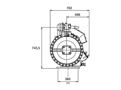 Palladio KSR-720F Screw Compressor – Dimensions