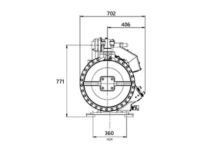 Palladio KSR-720S Screw Compressor – Dimensions