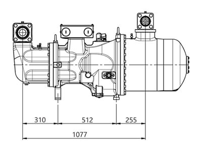 RefComp 134-S-120 Screw Compressor – Dimensions