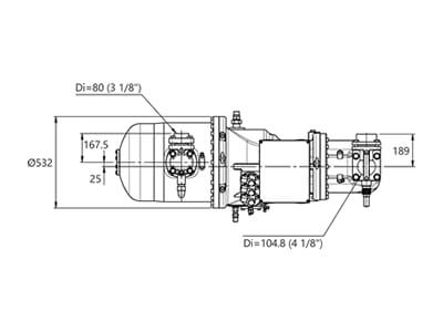 RefComp 134-S-120 Screw Compressor – Dimensions
