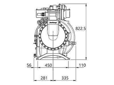 RefComp 134-S-160 Screw Compressor – Dimensions
