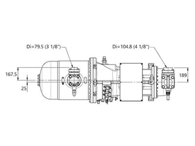 RefComp 134-S-160 Screw Compressor – Dimensions